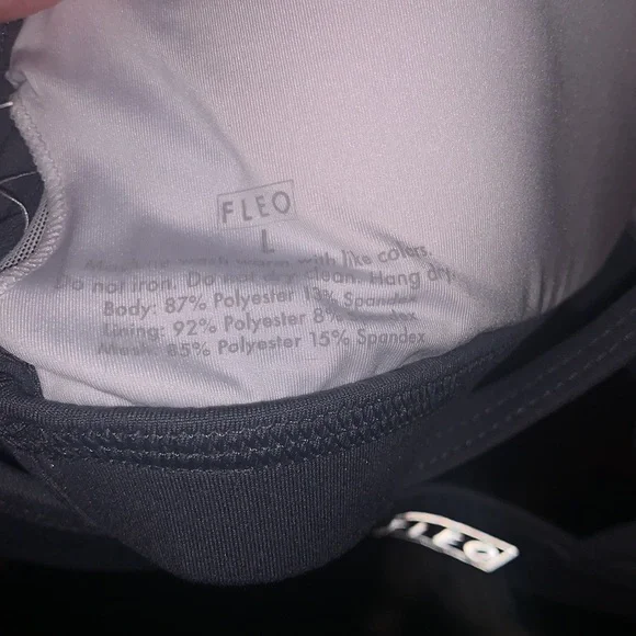 FLEO women's L athletic/gymnastics/tumbling bra Castlerock B NWT - Picture 2 of 3